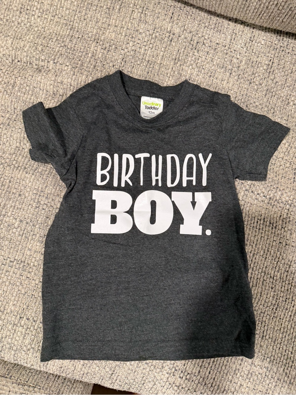Toddler 'Birthday Boy' Graphic T-Shirt - Charcoal
